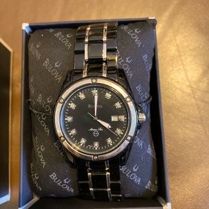 Bulova 98d107 Marine Star 100m 12 Diamonds